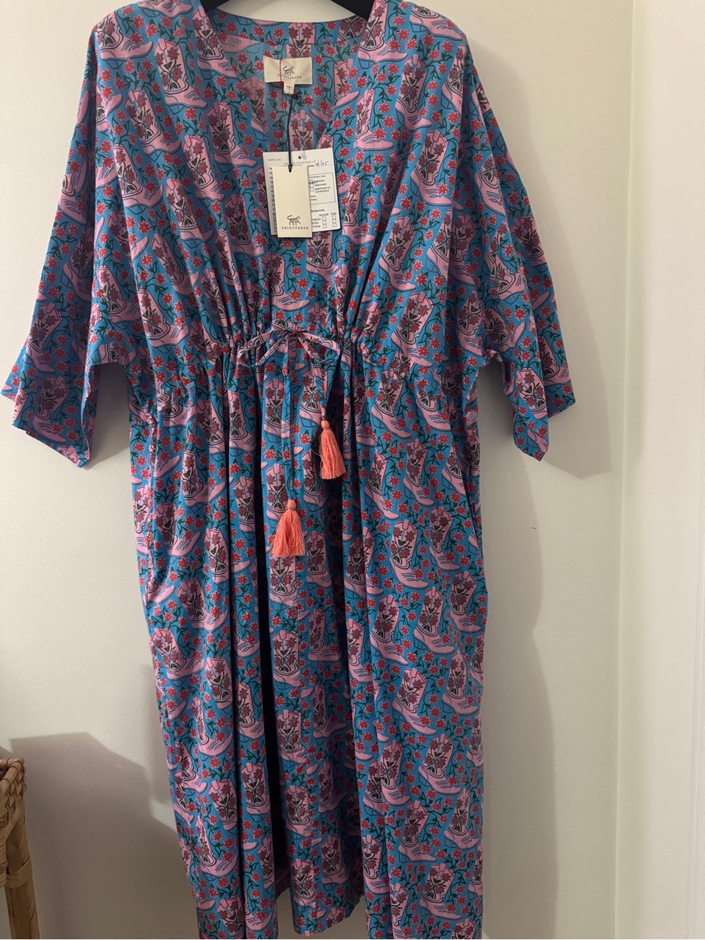 Printfresh Lounge Dress 2X Sample.  Rhinestone Cowgirl. Western Plus Size OOAK.